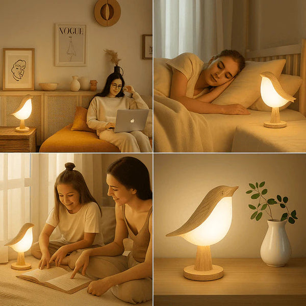 LumiBird™ - Sfeervolle vogel-lamp met aromatherapie, voor licht én ontspanning in één.