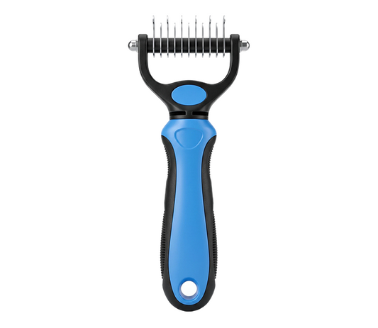 GroomGlide™ | Dubbelzijdige ontklit- en ondervachtborstel honden katten