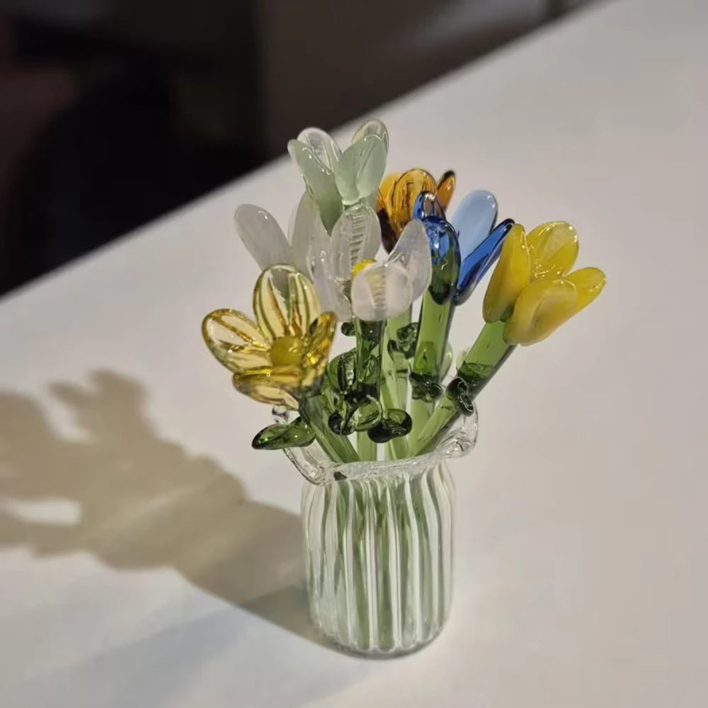 CrystalBloem™ - Glazen Bloemenboeket