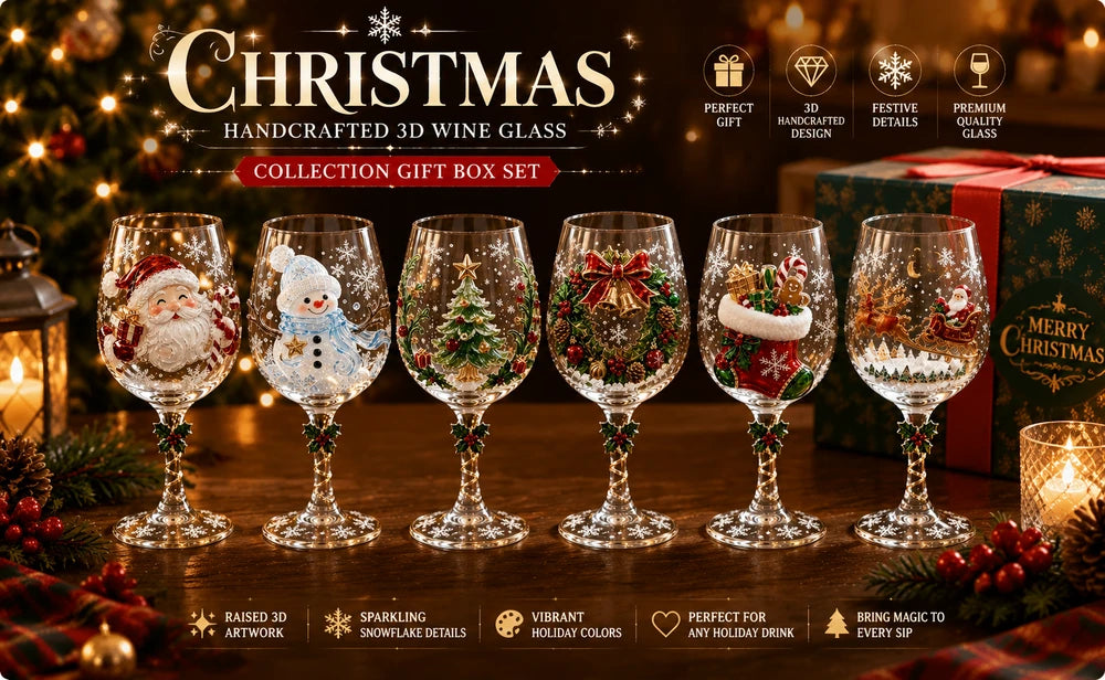 NoëlGlow™ — Luxe 3D kerstwijnglas