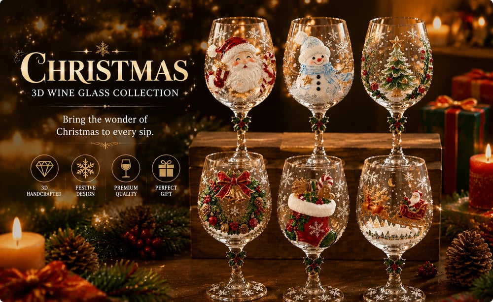 NoëlGlow™ — Luxe 3D kerstwijnglas