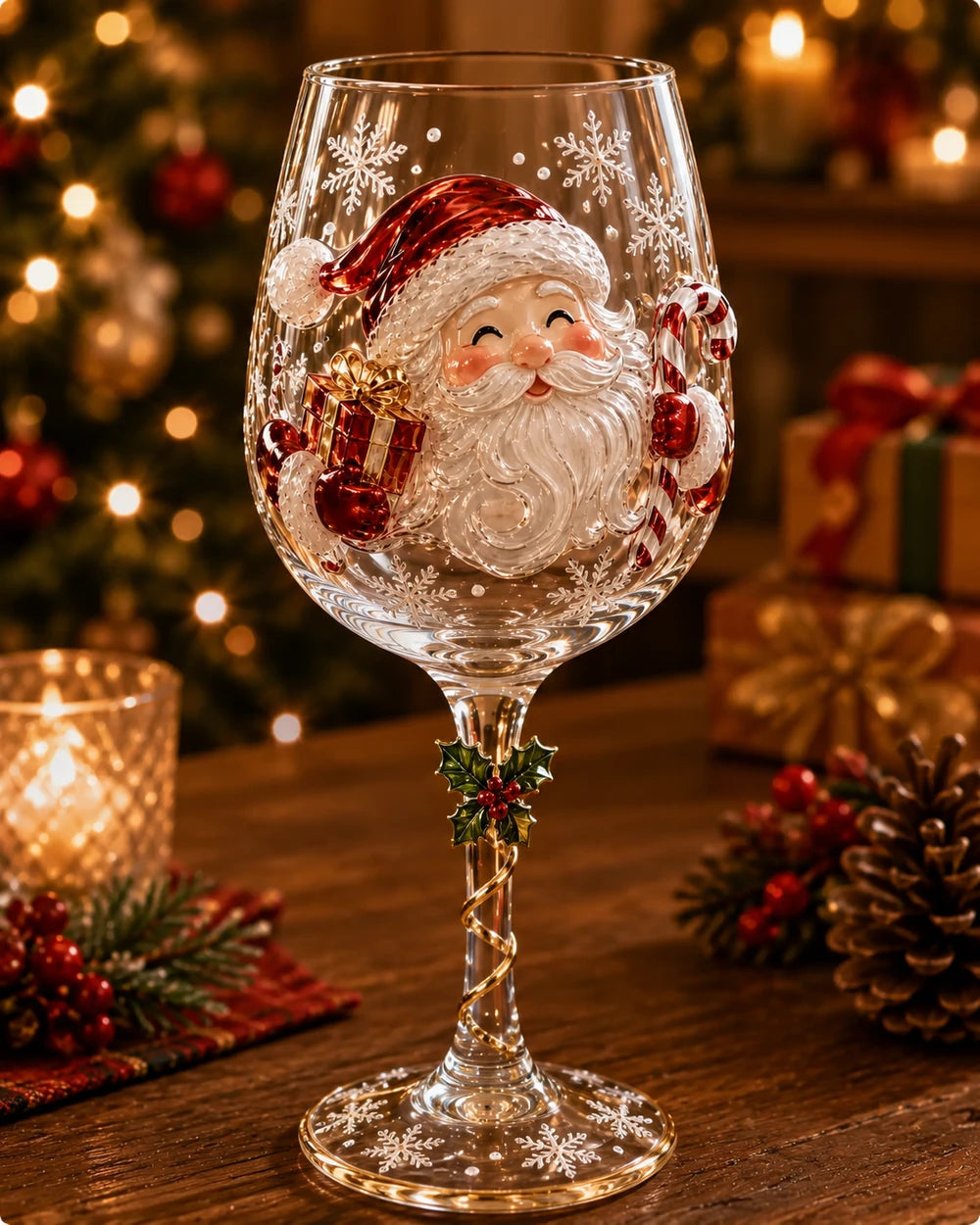 NoëlGlow™ — Luxe 3D kerstwijnglas