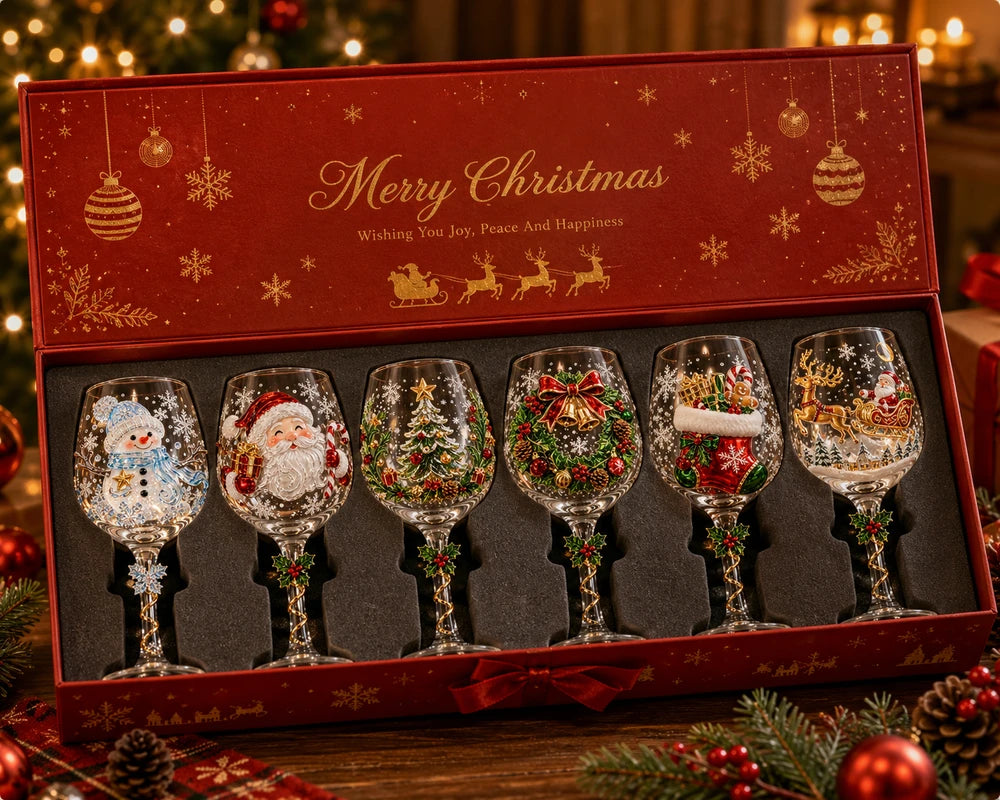 NoëlGlow™ — Luxe 3D kerstwijnglas
