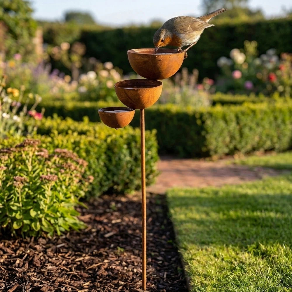 NatureNest™ — Drielaags vogelbad voor in de tuin