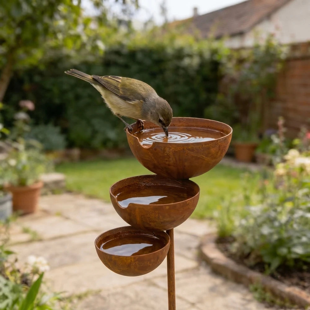 NatureNest™ — Drielaags vogelbad voor in de tuin