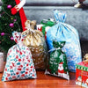 Kerstcadeau zak met trekkoord