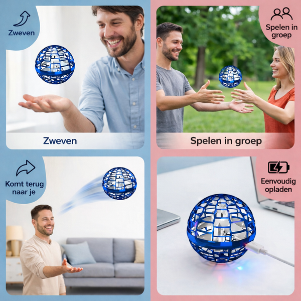 Lichtgevende zweefbal plezier