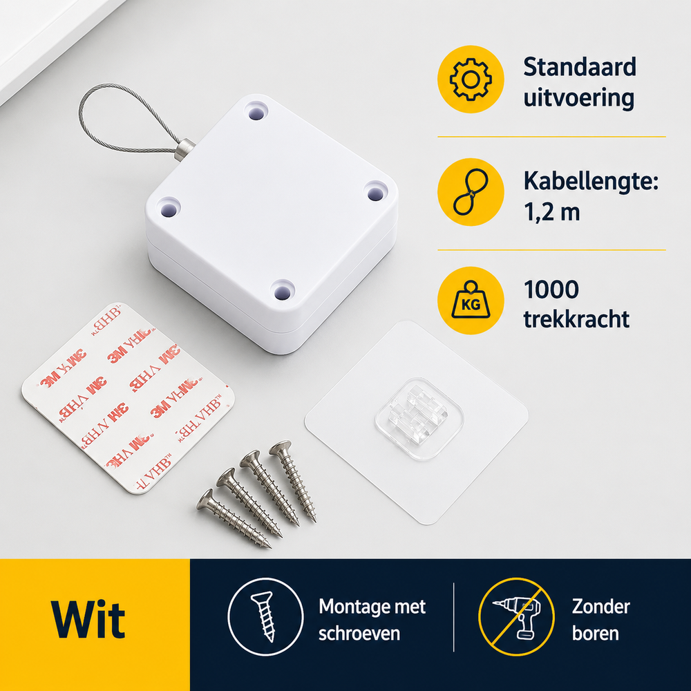 KordStop™ - Automatische deurdranger Zonder Boren