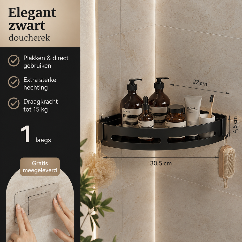 GripCorner™ Badkamer Opbergrek