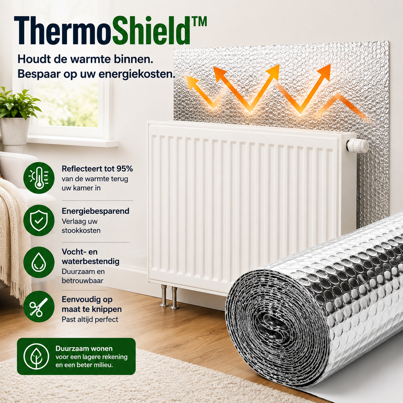 ThermoShield™ Reflecterende Isolatiefolie voor Muur & Radiator