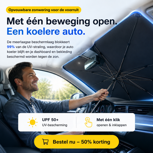 SunBlock™ | Auto Zonnescherm Voorruit — 99% UV Blokkade