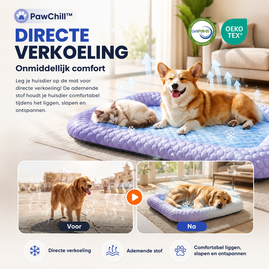 PawChill™ | Verkoelende Mat voor Honden & Katten — Ice-Silk