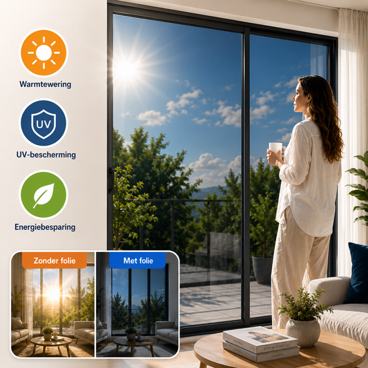 MirrorShield™ | One-Way Spiegelfolie — Privacy & 99% Warmteblokkade