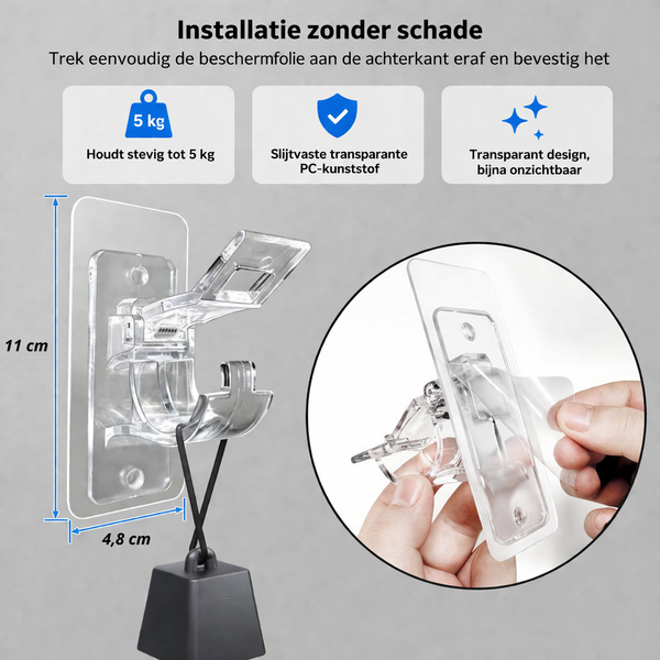 Stevige Zelfklevende Gordijnsteunen