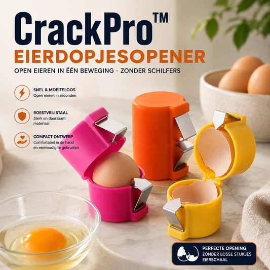 CrackPro™ Eierkraker – Snel & Zonder Knoeien