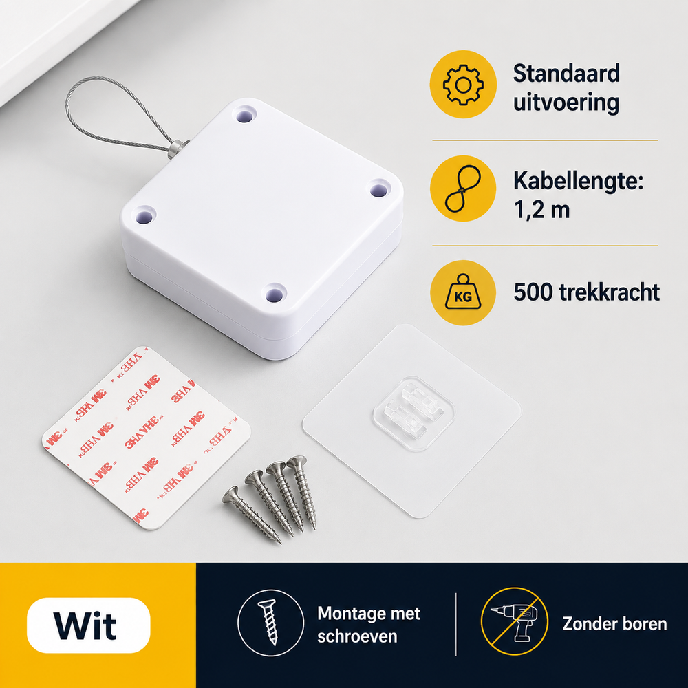 KordStop™ - Automatische deurdranger Zonder Boren