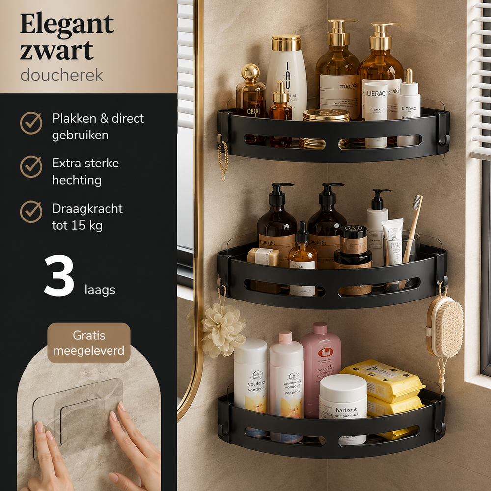 GripCorner™ Badkamer Opbergrek