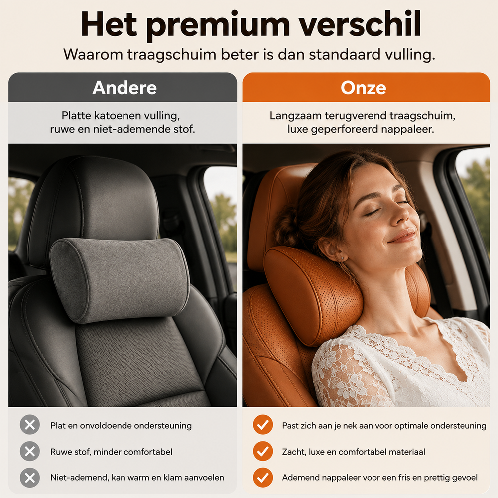 NappaRest™ Memory Foam Autokussen