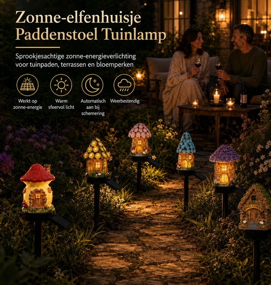 FairyGlow™ | Sprookjeshuisje zonne-tuinlamp warm LED-licht