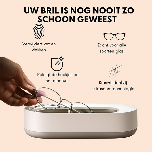 OptiShine™ - Ultrasonische Brillenschoonmaker