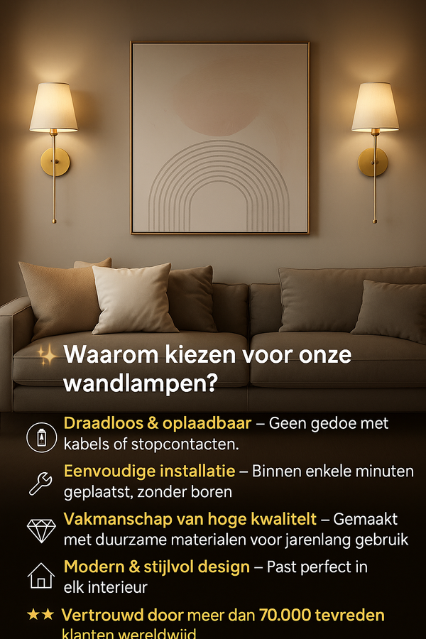 Étoile™ - Draadloze Wandlampen Set