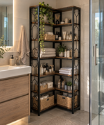 Belmont™ | Luxe Industriële Houten Hoekkast