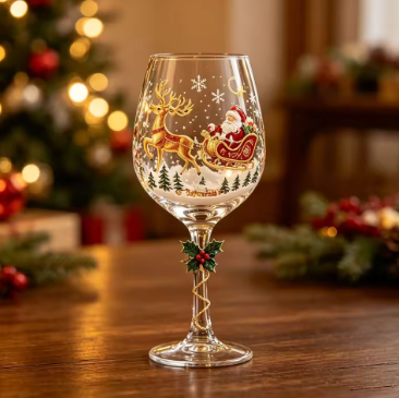 NoëlGlow™ — Luxe 3D kerstwijnglas
