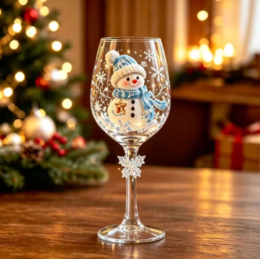 NoëlGlow™ — Luxe 3D kerstwijnglas