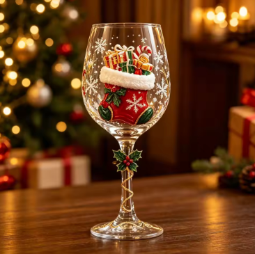 NoëlGlow™ — Luxe 3D kerstwijnglas
