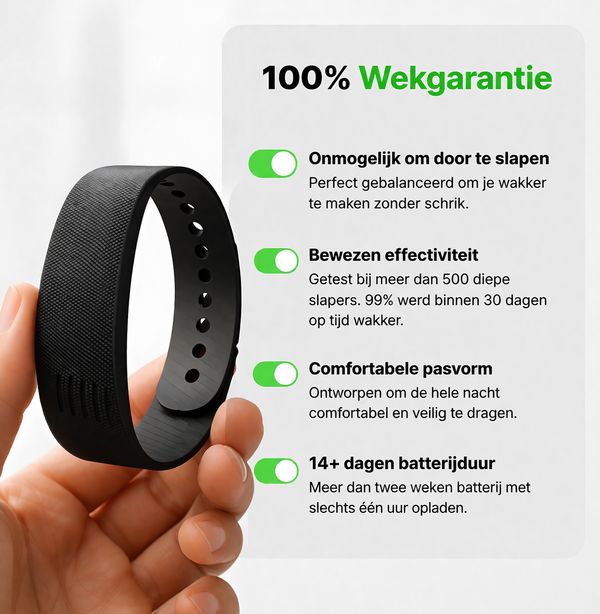 RiseMate Vibrerend Wekarmband