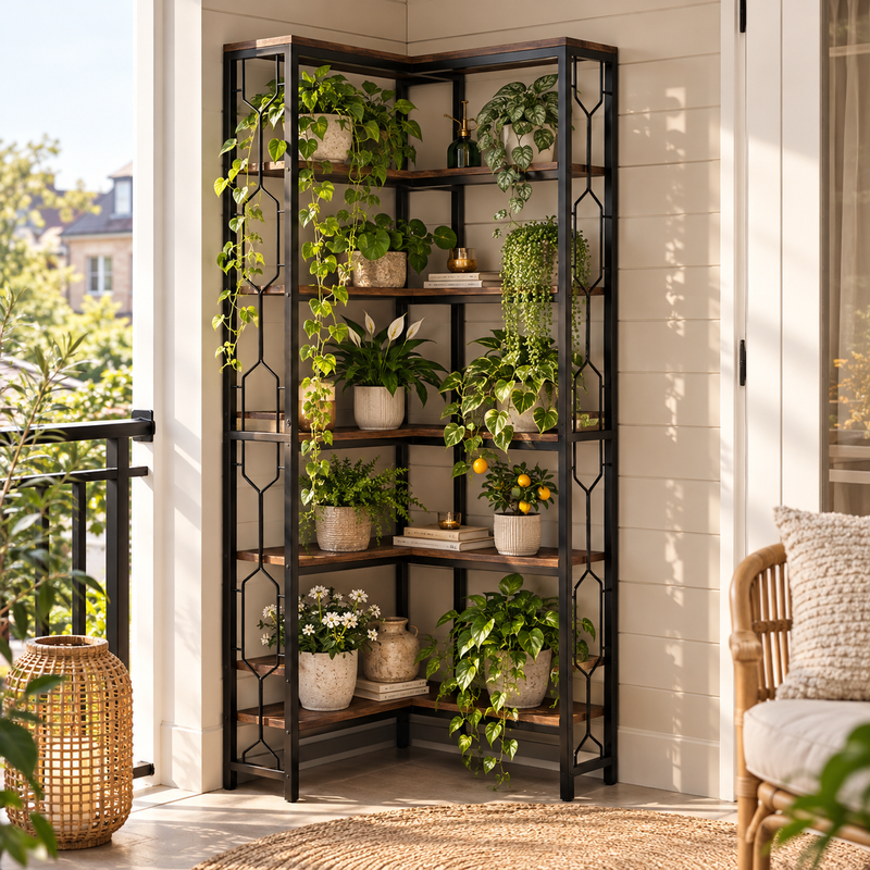 Belmont™ | Luxe Industriële Houten Hoekkast