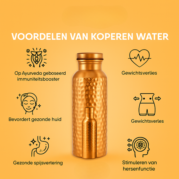 Tāmbra™ - Koperen Waterfles
