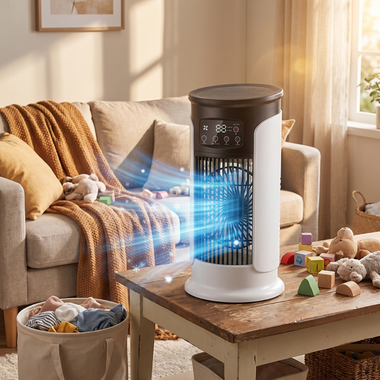 GlacierFlow™ Home | Compacte 3-in-1 Toren Luchtkoeler Stil en Stijlvol
