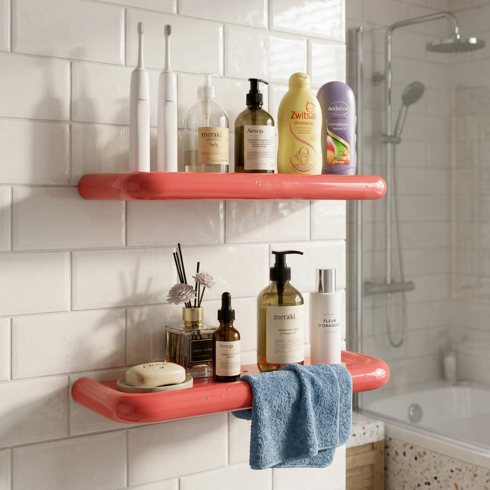 VibeShelf badkamerrek Rood lifestyle