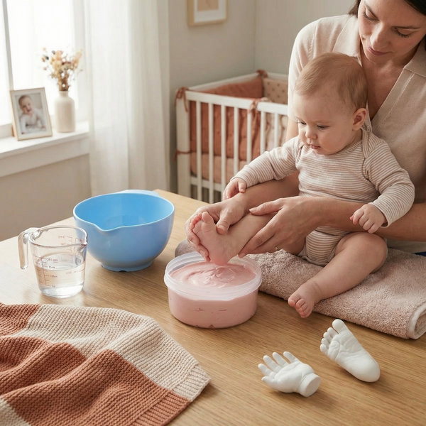 Klein Babyhandjes Herinneringskit Uniek