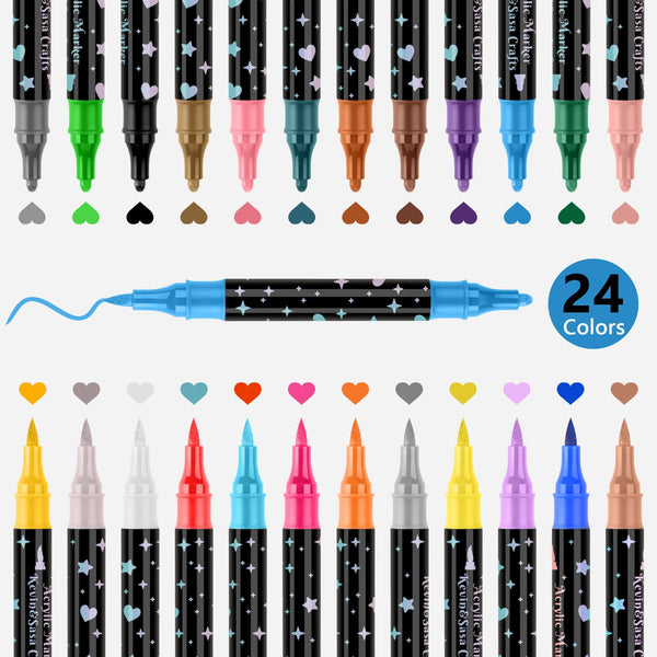 ColorMuse™ - Dubbele Glitterpunt Markers